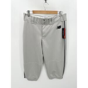 New Balance Pants Men Sz M NWT Gray Adversary Baseball Piped Knicker Athletic